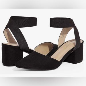Women’s black suede heels
